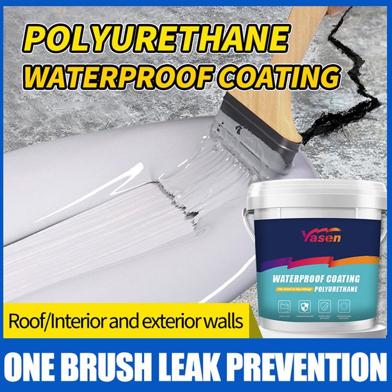 Polyurethane Waterproof Coating, Water Based Polyurethane Grouting Sealant for Roofs,Walls,Garden,Gutter,Concrete Cracks Holes Leak Repair (Gray 300g) - Image 2